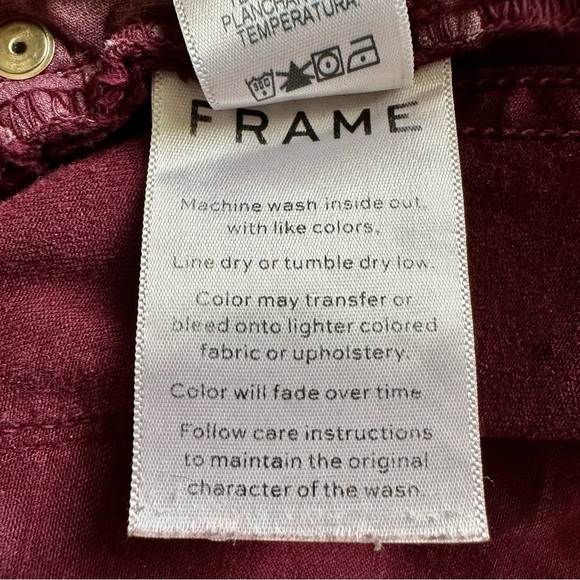 rag & bone Womens denim size 29 burgundy high raw hem - Picture 4 of 12